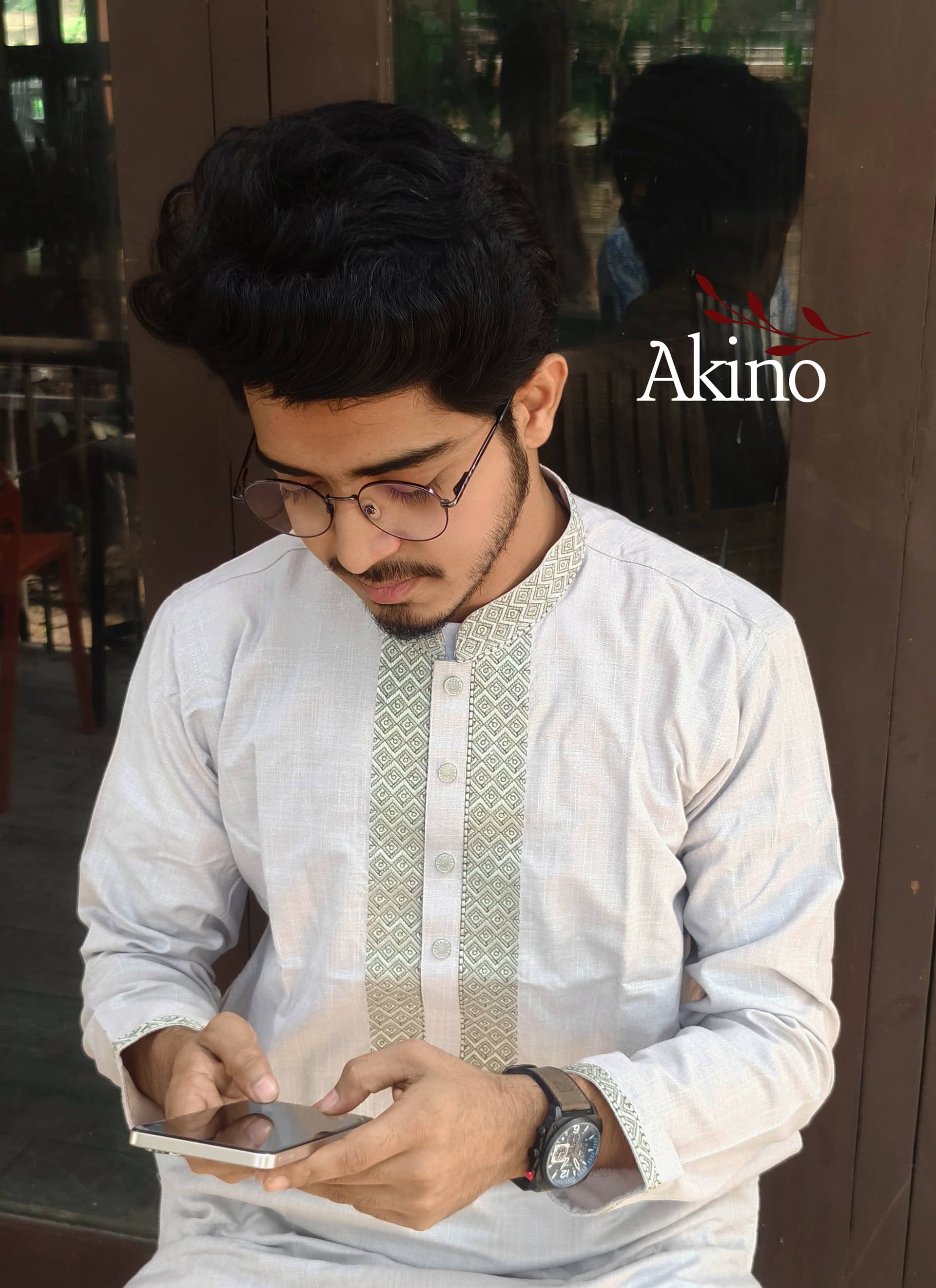 AKINO-SIGNATURE Superstar Cotton Panjabi — Premium Panjabi by Akino — view 3