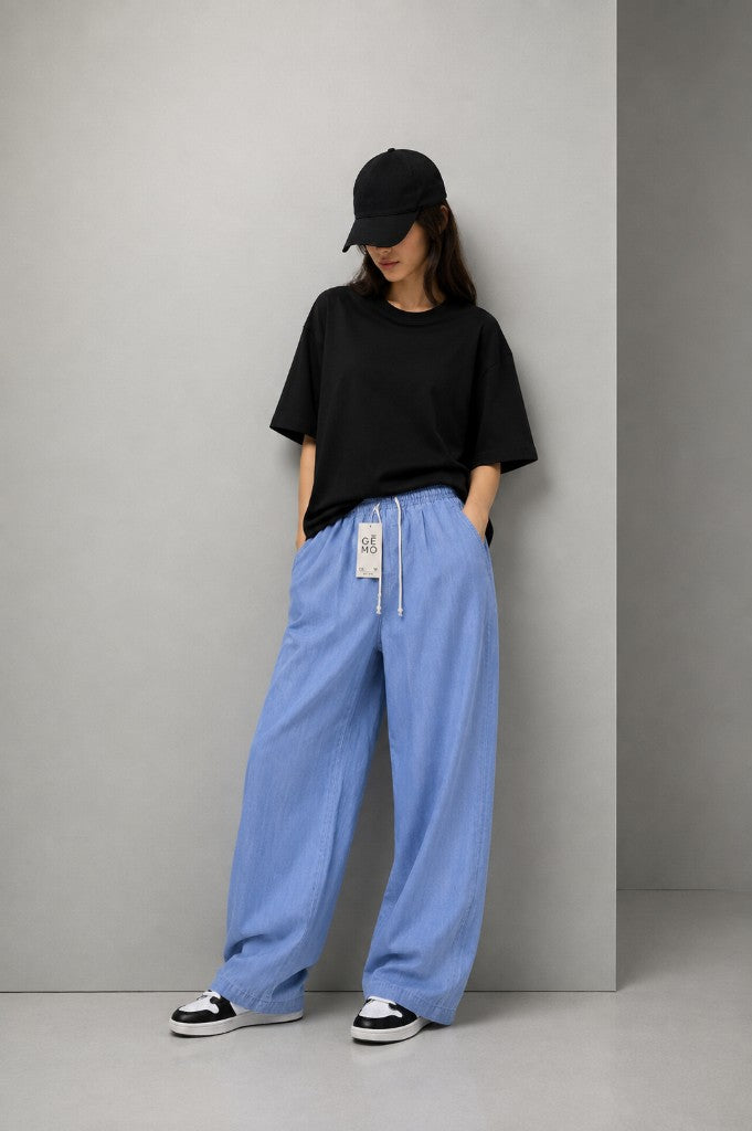 AKINO Dusty Blue Casual Denim